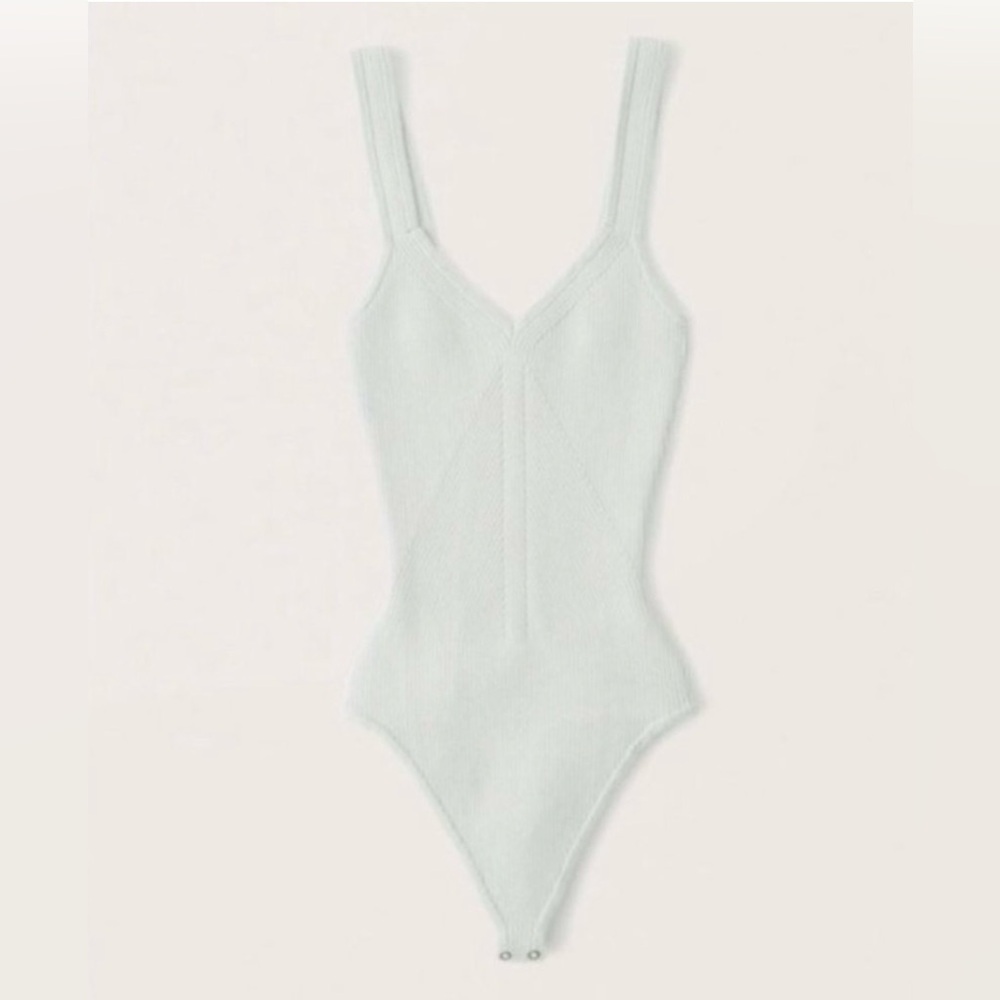 Abercrombie & Fitch Elevated Knit Mint Bodysuit